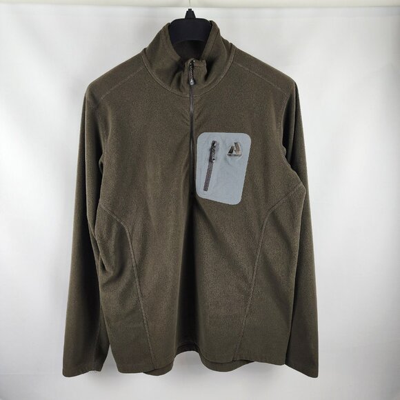 Eddie Bauer Shirt Mens L-Tall Brown First Ascent 1/4 Zip Pullover - Picture 1 of 7
